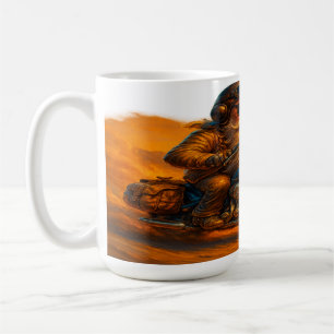 Taza De Café "Desert Riker Biker Mug - Vintage Motorcycle Art P