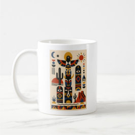 Taza De Café Desert Totems – Geometric Art Mug