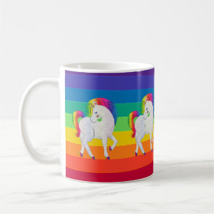 Taza De Café Desfile de café de Rainbow Unicorns