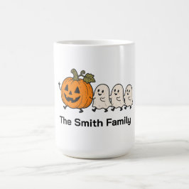 Taza De Café Desfile de fantasmas lindos personalizados Hallowe