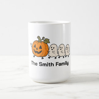 Taza De Café Desfile de fantasmas lindos personalizados Hallowe