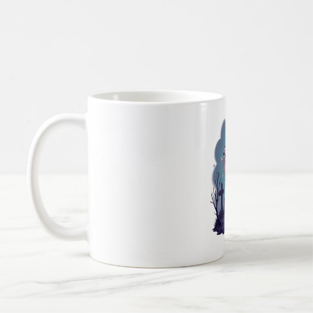 Taza De Café Desfile de Gatos Fantasmas (Izquierda)