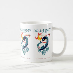 Taza De Café Desfile de muñecas y buggy