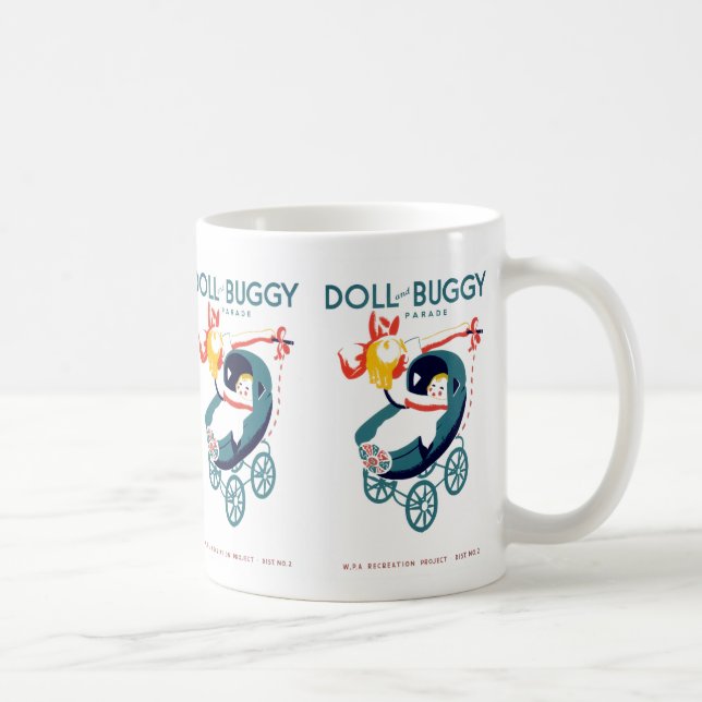 Taza De Café Desfile de muñecas y buggy (Derecha)