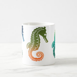 Taza De Café Desfile de Seahorses tropicales