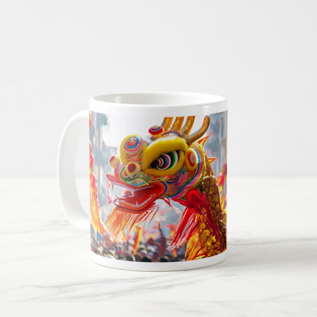 Taza De Café Desfile Dragon - Diseño 1 (Anverso izquierdo)