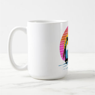 Taza De Café Desfile pingüino - Familia Pingüino Retro Sunset