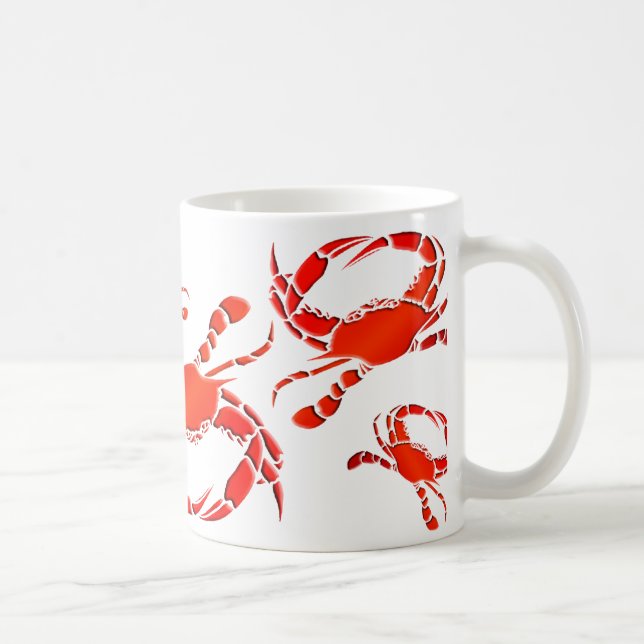 Taza De Café Desfile rojo de los cangrejos (Derecha)