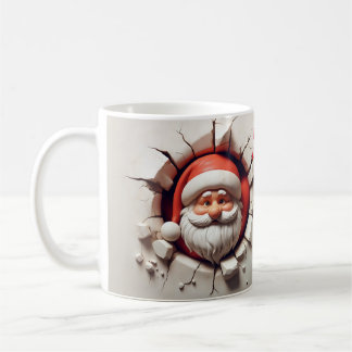 Taza De Café Desglose 3D de Santa Claus
