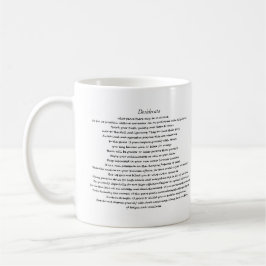 TAZA DE CAFÉ DESIDERATA PERSONALIZADO MUG
