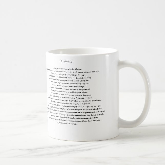 TAZA DE CAFÉ DESIDERATA PERSONALIZADO MUG (Derecha)