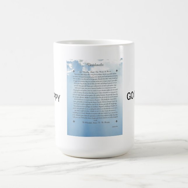 Taza De Café DESIDERÁTUMS poema y texto (Centro)