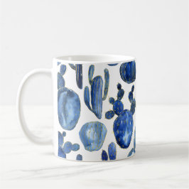 Taza De Café Desierto de Moda Cactus Blue Gold NAME