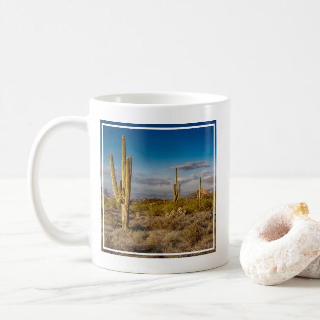 Taza De Café Desiertos | Montañas de Superstición, Arizona (Con donut)