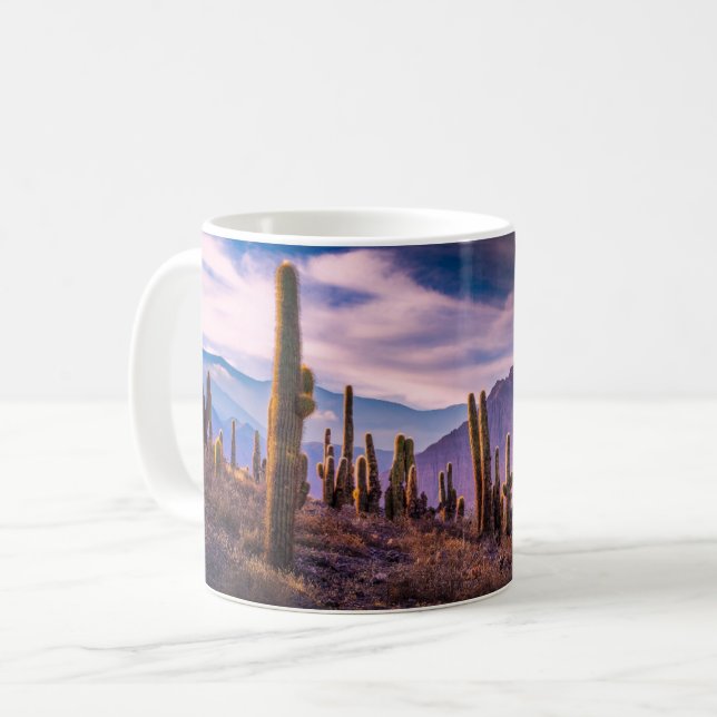 Taza De Café Desiertos | Paisaje Cactus Argentina (Anverso izquierdo)