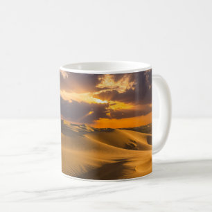 Taza De Café Desiertos Paisaje de dunas de arena