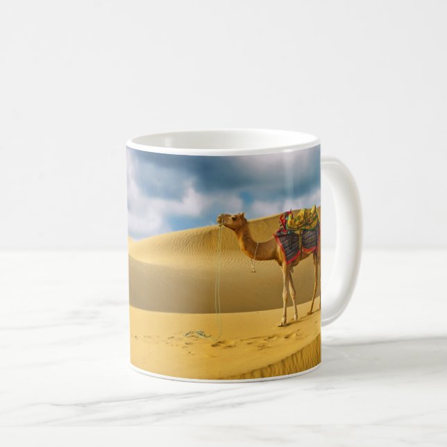 Taza De Café Desiertos | Thar Desert Rajasthan Camello India (Anverso derecho)