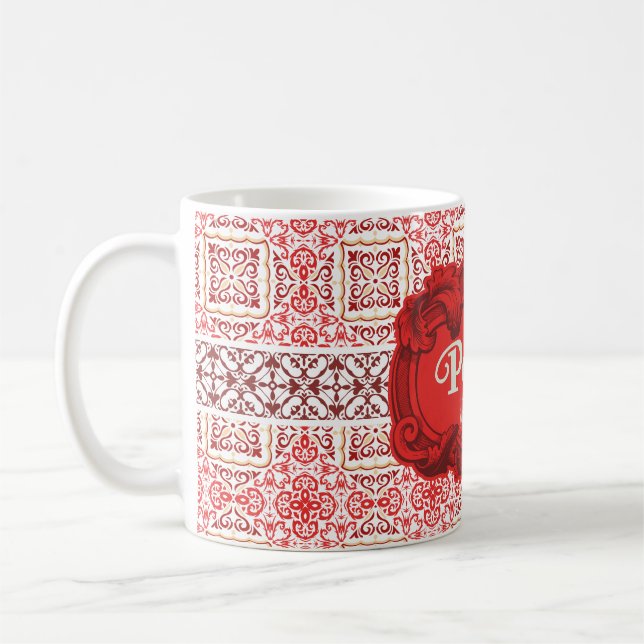 Taza De Café design do porto com azulejos vermelhos (Izquierda)