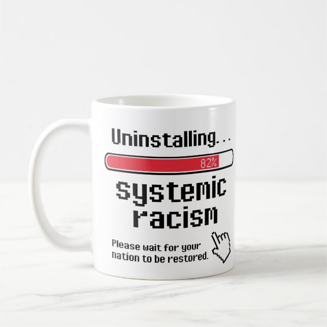 Taza De Café Desinstalando el racismo sistémico (Izquierda)