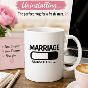 Taza De Café Desinstalar el Matrimonio Divertido Humor de Div