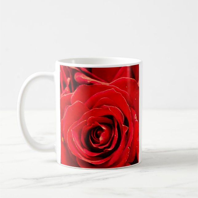 Taza De Café Desire Red Roses 11oz Classic Mug (Izquierda)