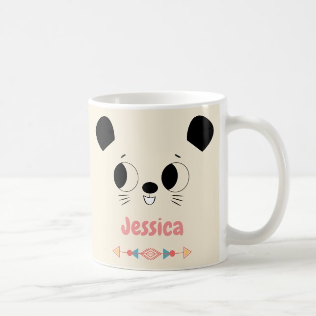 Taza De Café Deslizamiento juguetón del oso de miel (Derecha)