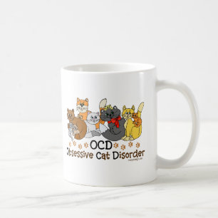 Taza De Café Desorden obsesivo del gato de OCD