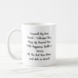 Taza De Café Despedida de regalo a colega amigo jefe personaliz