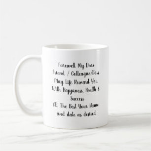 Taza De Café Despedida de regalo a colega amigo jefe personaliz