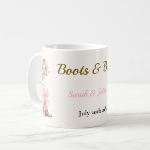 Taza De Café Despedida de soltera Botas y Bubbly