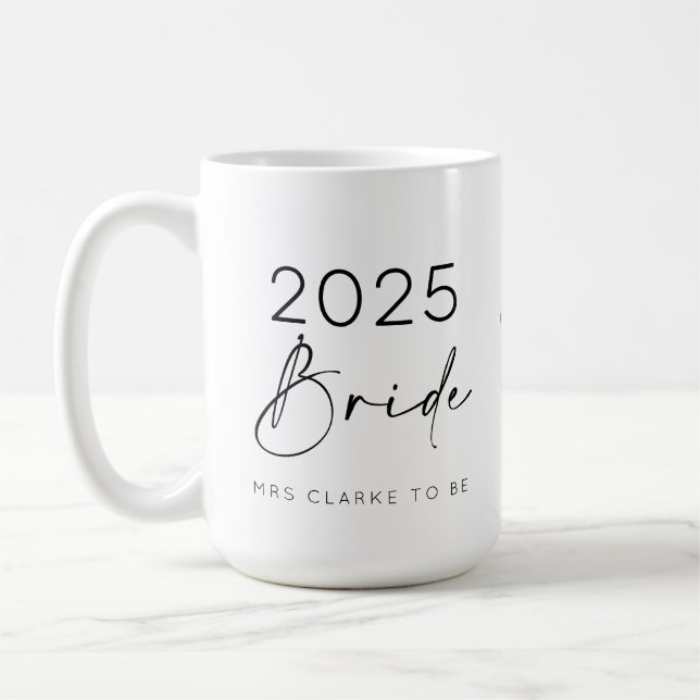 Taza De Café Despedida de soltera de la novia de 2025 Compromis (Izquierda)