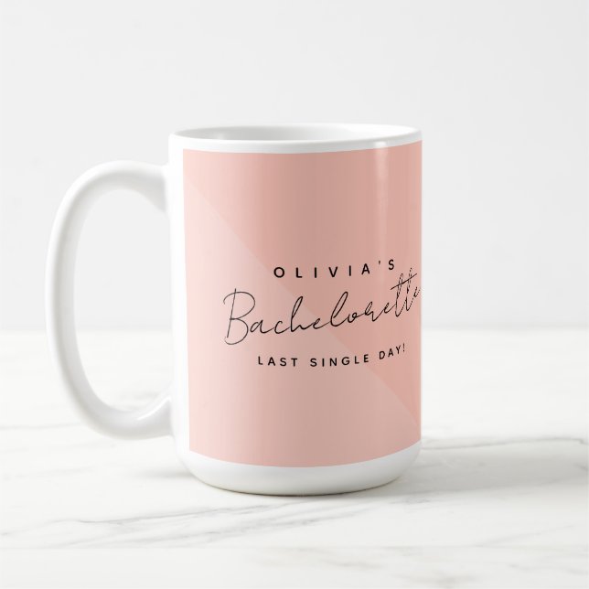 Taza De Café Despedida de soltera moderna personalizada con nom (Izquierda)