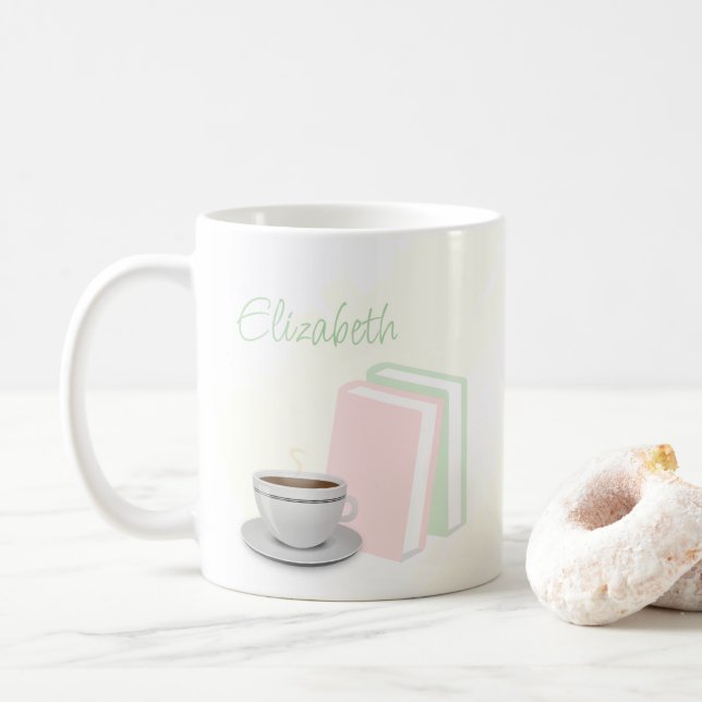 Taza De Café Despedida de Soltera: Té y Libros (Con donut)