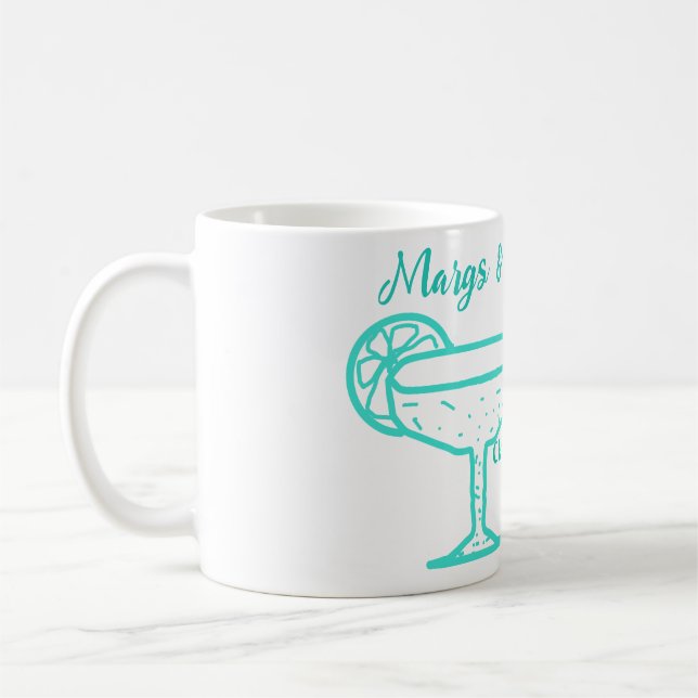 Taza De Café Despedida de soltera Turquoise Margs & Matrimony  (Izquierda)