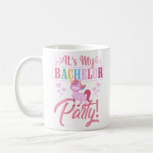 Taza De Café Despedida de soltero de unicornio lindo