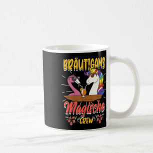 Taza De Café Despedida de soltero novio novia unicornio