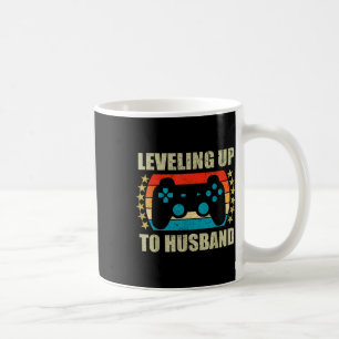 Taza De Café Despedida de soltero subiendo a nivel de marido no