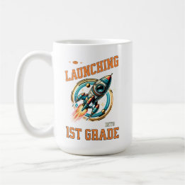 Taza De Café Despegando hacia 1er Grado -De vuelta a la escuela