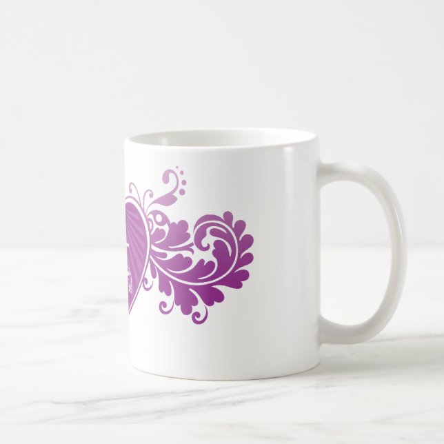 Taza De Café Despegue Fangirl Purple Heart (taza) (Derecha)