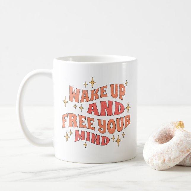 Taza De Café Despertar y Liberar tu Mente (Con donut)