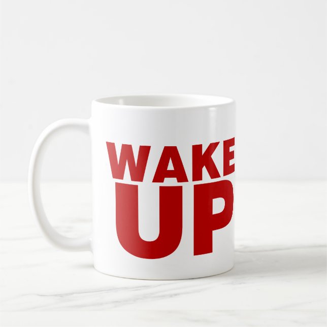 Taza De Café Despierta el café rojo Mug (Izquierda)