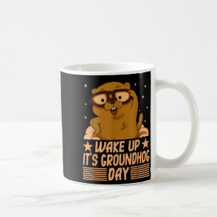 Taza De Café Despierta Es Día de la Marmota Para Mujeres Hombre
