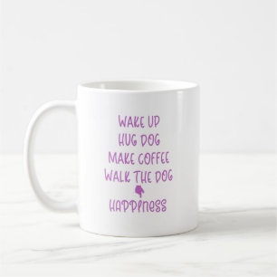 Taza De Café Despierta, Perro Abrazo, Café... Happiness Coffee 