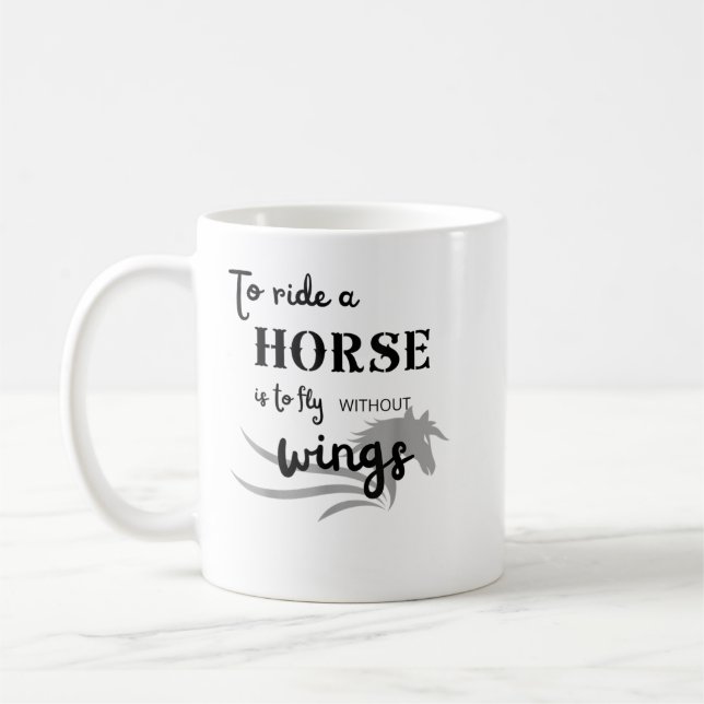 Taza De Café Despierta Temprano Para Espectáculos De Caballos E (Izquierda)