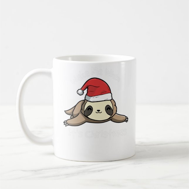 Taza De Café Despiérteme encima de cuando es bastón de caramelo (Izquierda)