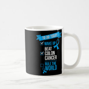 Taza De Café Despierten La Regla Del Cáncer De Colón En El Mund