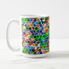 Taza De Café Desplazamiento Hexagons Swirl 15oz Mug
