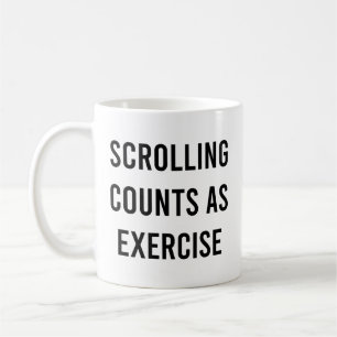 Taza De Café Desplazar los recuentos como medios sociales diver