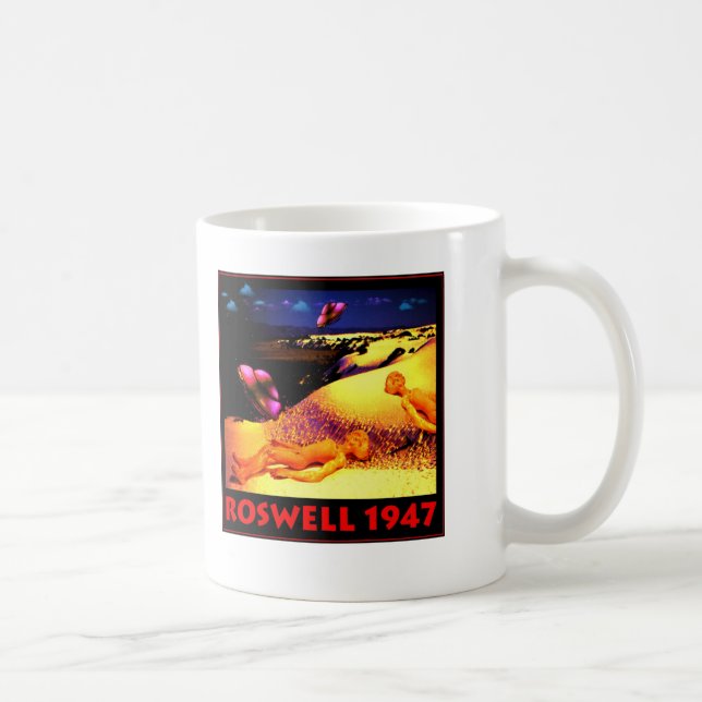 Taza De Café Desplome 1947 del UFO de Roswell (Derecha)