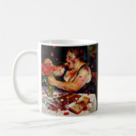 Taza De Café Desprecio por las Rosas Rojas – Un Retrato de Ira